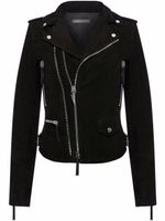 Giuseppe Zanotti veste de moto Amelia en daim - Noir - thumbnail