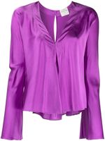 Forte Forte blouse satinée à col v - Violet