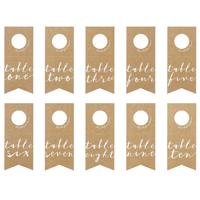 Tafelnummer fleshangers kraft-wit (10st) Forest Wedding