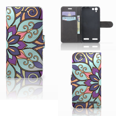 Lenovo Vibe K5 Hoesje Purple Flower Lenovo Vibe K5 Hoesje Purple Flower