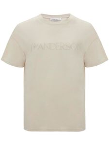 JW Anderson t-shirt en coton à logo brodé - Tons neutres