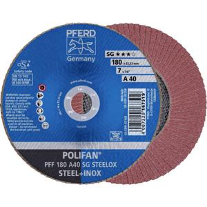 PFERD 67604185 PFF 180 A 40 SG STEELOX Lamellenschijf Diameter 180 mm Boordiameter 22.23 mm RVS, Staal 10 stuk(s)