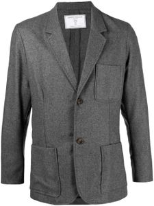 Société Anonyme blazer en laine mélangée à simple boutonnage - Gris