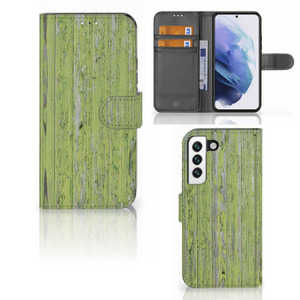 Samsung Galaxy S22 Book Style Case Green Wood