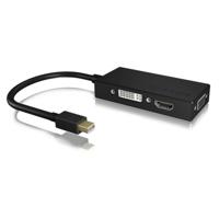 ICY BOX Monitor Adapter [1x Mini-DisplayPort stekker - 1x DVI, VGA-bus, HDMI-bus] IB-AC1032, Mini DisplayPort™ zu DVI/HDMI/VGA Adapter