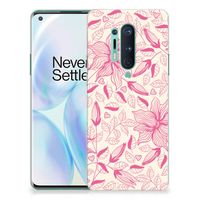 OnePlus 8 Pro TPU Case Pink Flowers - thumbnail