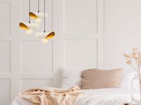 Hanglamp NIGEL 3 lampen wit/goud