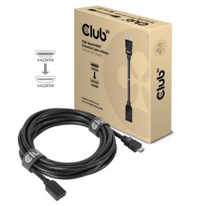 club3D CAC-1325 HDMI-kabel HDMI Aansluitkabel HDMI-A-stekker, HDMI-A-bus 5.00 m Zwart