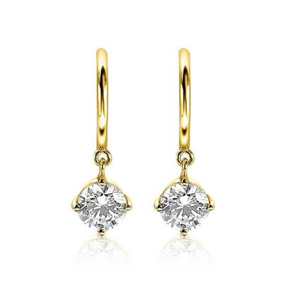 Zinzi ZIO1980G Oorbellen met bedels zilver goudkleurig met zirconia Zinzi ZIO1980G Oorbellen met bedels zilver goudkleurig met zirconia