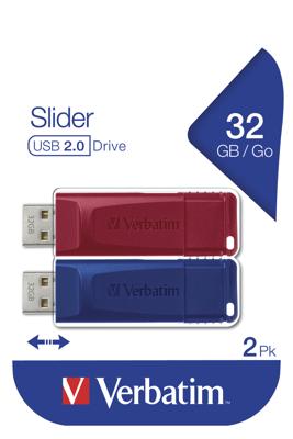 Verbatim Slider USB-stick 16 GB Zwart 98696 USB 2.0 Verbatim Slider USB-stick 16 GB Zwart 98696 USB 2.0