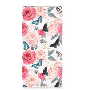 Motorola Edge 40 Neo Smart Cover Butterfly Roses