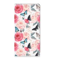 Motorola Edge 40 Neo Smart Cover Butterfly Roses - thumbnail