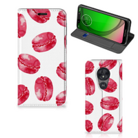 Motorola Moto G7 Play Flip Style Cover Pink Macarons