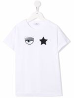 Chiara Ferragni Kids t-shirt à logo imprimé - Blanc