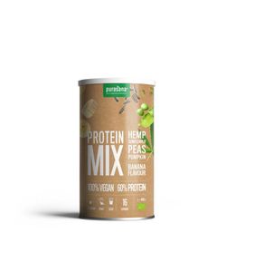 Protein mix pea sunflower hemp banana vegan bio