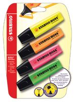 Markeerstift STABILO Boss Original 70/4 blister Ãƒ 4 kleuren