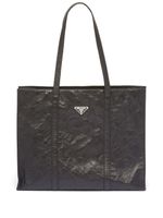 Prada grand sac cabas en cuir - Noir