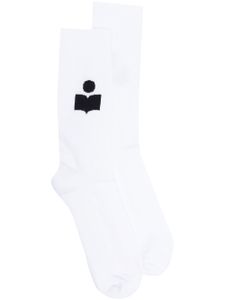 MARANT chaussettes Siloki à logo intarsia - Blanc