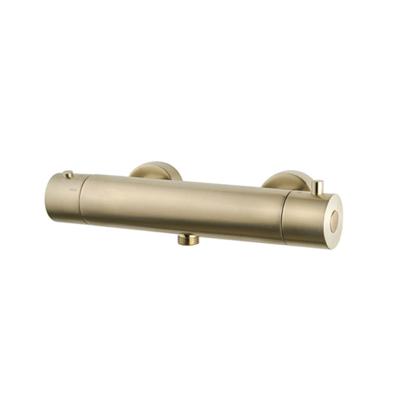 Douchekraan Wiesbaden Cool Touch Thermostatisch Opbouw Rond Geborsteld Goud 2 Greeps