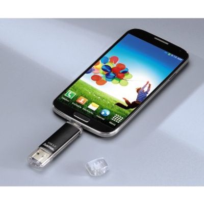 Hama FlashPen Laeta Twin USB-stick smartphone/tablet Zwart 128 GB USB 3.2 Gen 1 (USB 3.0), Micro-USB 2.0