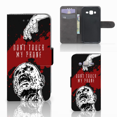 Samsung Galaxy J3 2016 Portemonnee Hoesje Zombie Blood Samsung Galaxy J3 2016 Portemonnee Hoesje Zombie Blood