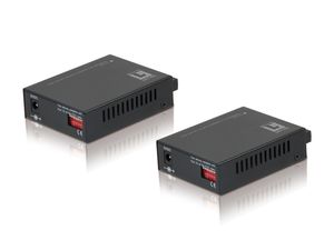 LevelOne FVT-2202 netwerk media converter 100 Mbit/s Zwart