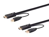 Monoprice HDMI USB Combo Kabel - 6 Voet, 4K @60Hz, High Dynamic Range (HDR) voor KVM Switches - Switch Series Zwart