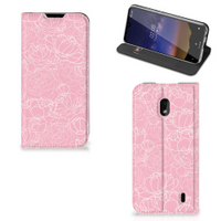 Nokia 2.2 Smart Cover White Flowers - thumbnail