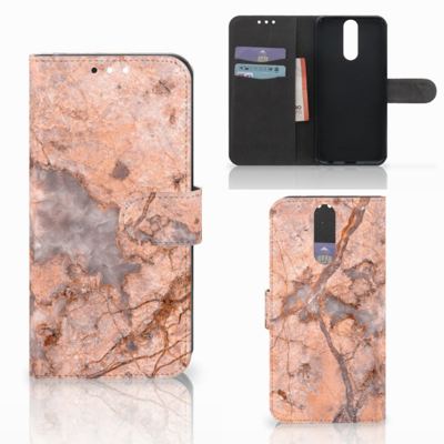 Huawei Mate 10 Lite Bookcase Marmer Oranje