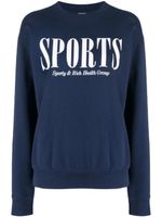 Sporty & Rich sweat en coton à imprimé graphique - Bleu