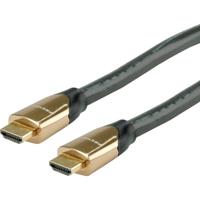 ROLINE PREMIUM HDMI Ultra HD Kabel met Ethernet, M/M, zwart, 9 m - thumbnail