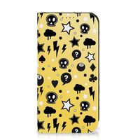 Mobiel BookCase iPhone 15 Pro Punk Geel