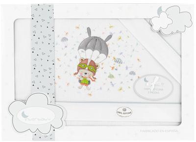 Interbaby bedtextiel parachute 80 x 40 cm katoen grijs 3-delig Interbaby bedtextiel parachute 80 x 40 cm katoen grijs 3-delig