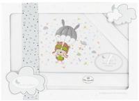 Interbaby bedtextiel parachute 80 x 40 cm katoen grijs 3-delig