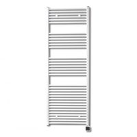 Sanicare elektrische design radiator 45x172cm wit met Bluetooth en thermostaat rechts zwart - thumbnail