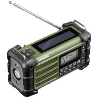 Sangean MMR-99 Outdoorradio VHF (FM), Middengolf Noodradio, Bluetooth Zonnepaneel, Spatwaterbestendig, Stofdicht Groen - thumbnail