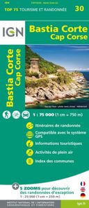 Fietskaart - Wandelkaart 30 Bastia Corte Corsica | IGN - Institut Géog