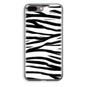 Zebra pattern: iPhone 8 Plus Transparant Hoesje