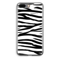 Zebra pattern: iPhone 8 Plus Transparant Hoesje - thumbnail