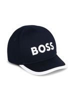 BOSS Kidswear casquette en coton à logo imprimé - Bleu