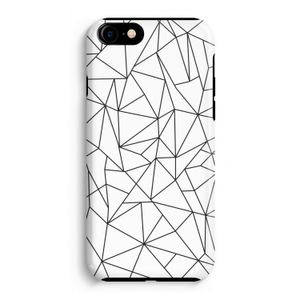 Geometrische lijnen zwart: iPhone 7 Tough Case