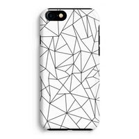 Geometrische lijnen zwart: iPhone 7 Tough Case - thumbnail