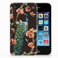 Apple iPhone 4 | 4s TPU Hoesje Pauw met Bloemen