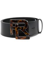 Ralph Lauren Collection ceinture en cuir à boucle logo - Noir - thumbnail