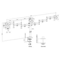 Neomounts NM-D135D3BLACK Monitorarm Zwart - thumbnail