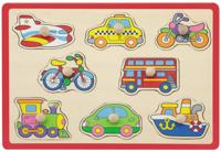 Jouéco vormenpuzzel Voertuigen junior hout 8 stukjes