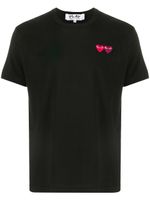 Comme Des Garçons Play t-shirt à patch logo double cœur - Noir