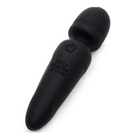 Sensation Rechargeable Mini Wand Vibrator - Black