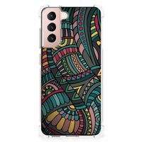 Samsung Galaxy S21 FE Doorzichtige Silicone Hoesje Aztec