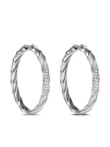 David Yurman anneaux Cable Edge en argent sterling sertis de diamants